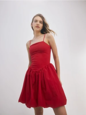 Reserved - Sukienka bombka - czerwony