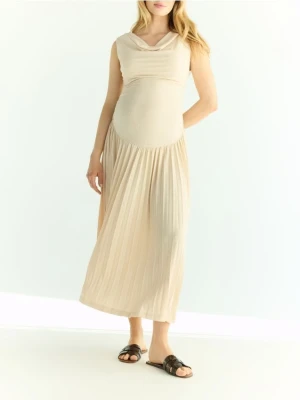 Reserved - Sukienka maxi - beżowy