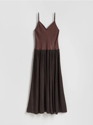 Reserved - Sukienka maxi - ciemnobrązowy