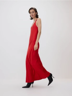 Reserved - Sukienka maxi na ramiączkach - czerwony