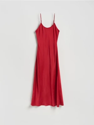 Reserved - Sukienka maxi na ramiączkach - czerwony