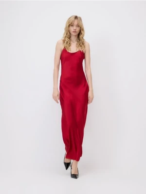 Reserved - Sukienka maxi na ramiączkach - czerwony