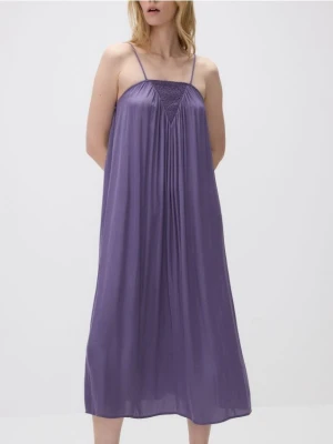 Reserved - Sukienka maxi na ramiączkach - fioletowy