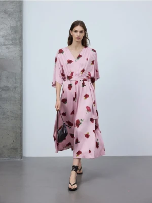 Reserved - Sukienka maxi w kwiaty - wielobarwny