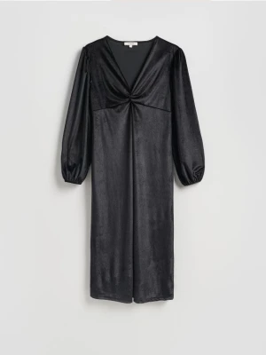 Reserved - Sukienka maxi z drapowaniem - czarny