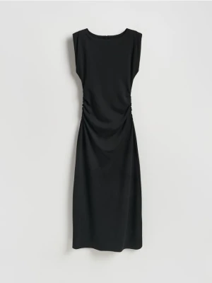 Reserved - Sukienka maxi z drapowaniem - czarny