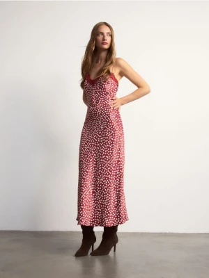 Reserved - Sukienka maxi z koronką - wielobarwny