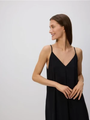 Reserved - Sukienka maxi z modalu - czarny