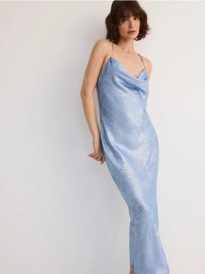 Zdjęcie produktu Reserved - Sukienka maxi z połyskiem - jasnoniebieski