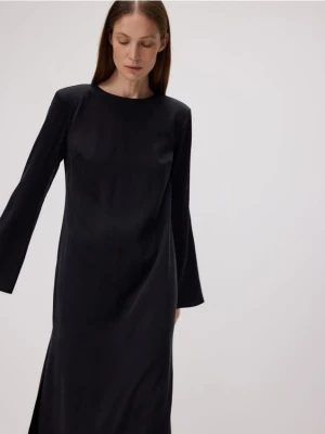 Reserved - Sukienka maxi z rozcięciem - czarny