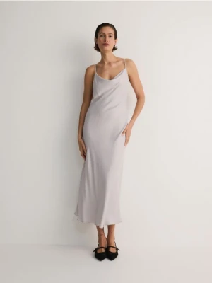 Reserved - Sukienka maxi z wiskozy - jasnoszary