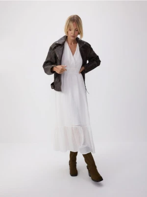 Reserved - Sukienka maxi - złamana biel