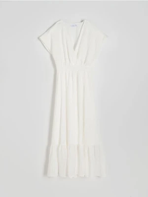 Reserved - Sukienka maxi - złamana biel