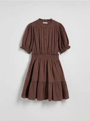 Reserved - Sukienka midi - brązowy