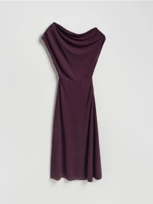Reserved - Sukienka midi - ciemnofioletowy