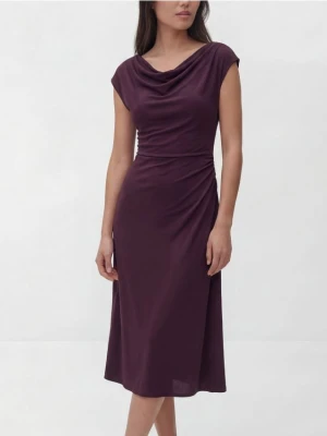 Reserved - Sukienka midi - ciemnofioletowy