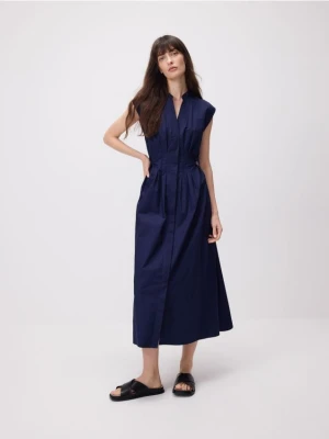 Reserved - Sukienka midi - granatowy