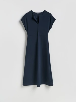 Reserved - Sukienka midi - granatowy