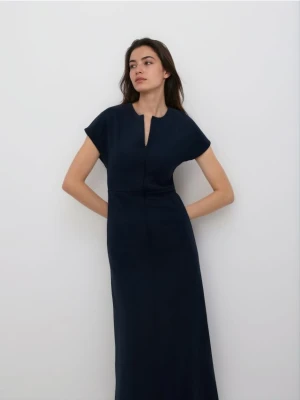 Reserved - Sukienka midi - granatowy