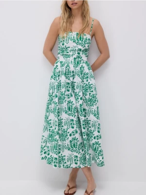 Reserved - Sukienka midi na ramiączkach - wielobarwny