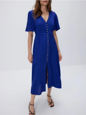 Reserved - Sukienka midi - niebieski