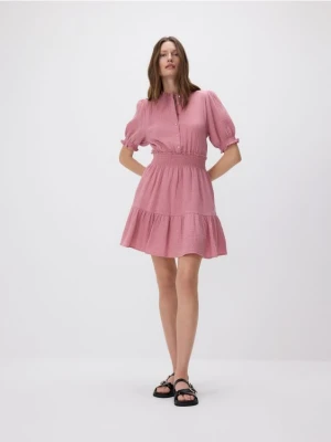 Reserved - Sukienka midi - pastelowy róż