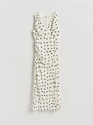Reserved - Sukienka midi w grochy - wielobarwny