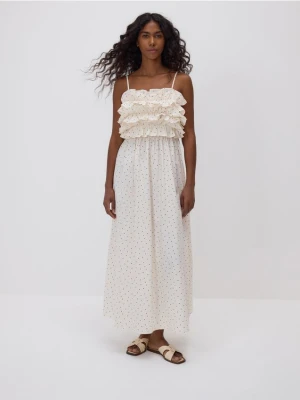 Reserved - Sukienka midi w kropki - wielobarwny