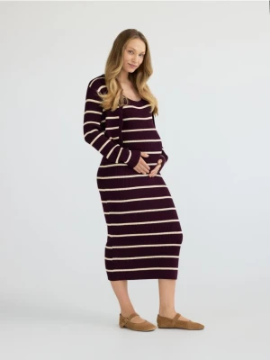 Reserved - Sukienka midi z kardiganem - wielobarwny