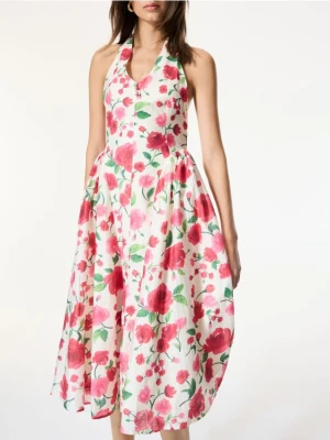 Reserved - Sukienka midi z lyocellem - wielobarwny