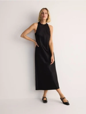 Zdjęcie produktu Reserved - Sukienka midi z tkaniny NAIA - czarny
