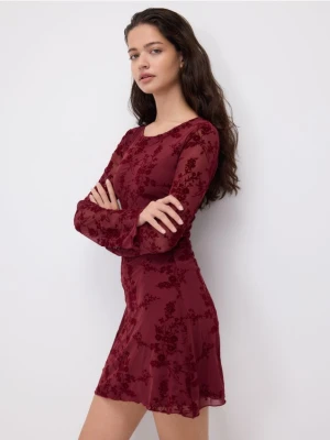 Reserved - Sukienka mini - bordowy