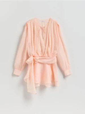 Reserved - Sukienka mini - brzoskwiniowy