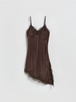 Reserved - Sukienka mini - ciemnobrązowy