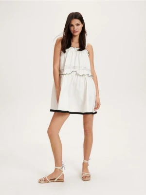 Reserved - Sukienka mini - kremowy