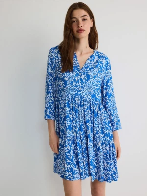 Reserved - Sukienka mini - niebieski