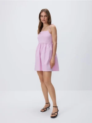 Reserved - Sukienka mini - pastelowy róż
