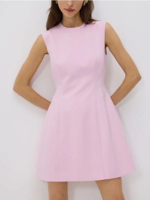 Reserved - Sukienka mini - pastelowy róż