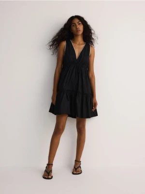 Zdjęcie produktu Reserved - Sukienka mini z falbanami - czarny