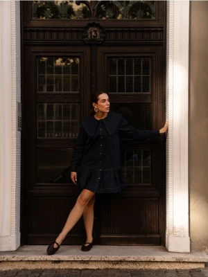 Zdjęcie produktu Reserved - Sukienka mini z kołnierzykiem - granatowy