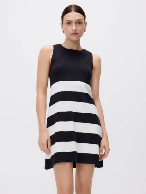 Reserved - Sukienka mini z wiskozą - wielobarwny