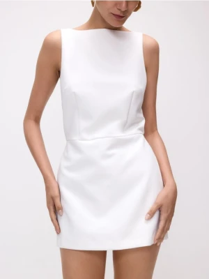 Reserved - Sukienka mini - złamana biel
