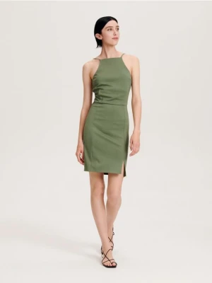 Reserved - Sukienka mini - złamana biel