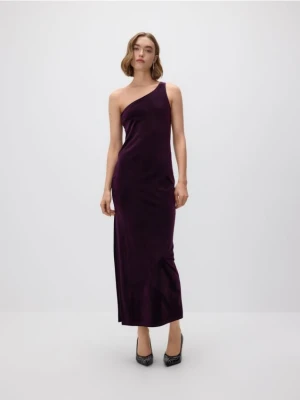 Reserved - Sukienka na jedno ramię - ciemnofioletowy