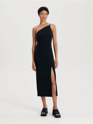 Reserved - Sukienka na jedno ramię - czarny
