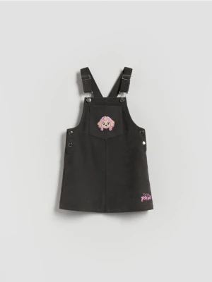 Reserved - Sukienka na szelkach Psi Patrol - ciemnoszary