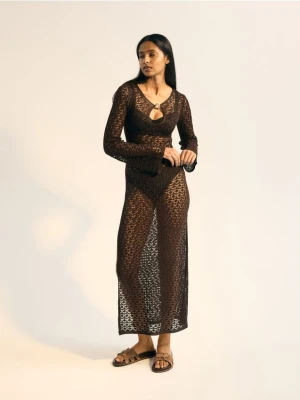 Reserved - Sukienka plażowa - ciemnobrązowy