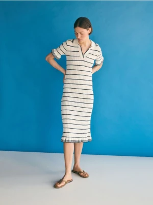 Reserved - Sukienka polo - biały