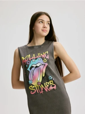Reserved - Sukienka The Rolling Stones - ciemnoszary
