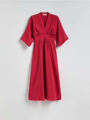 Reserved - Sukienka typu kimono - intenstywna czerwień